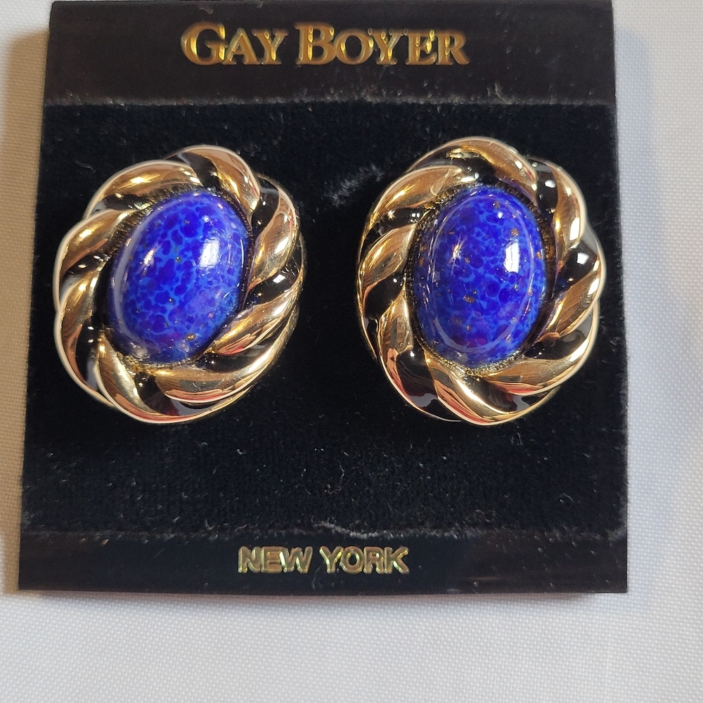 Vintage Gay Boyer Clip-On Earrings